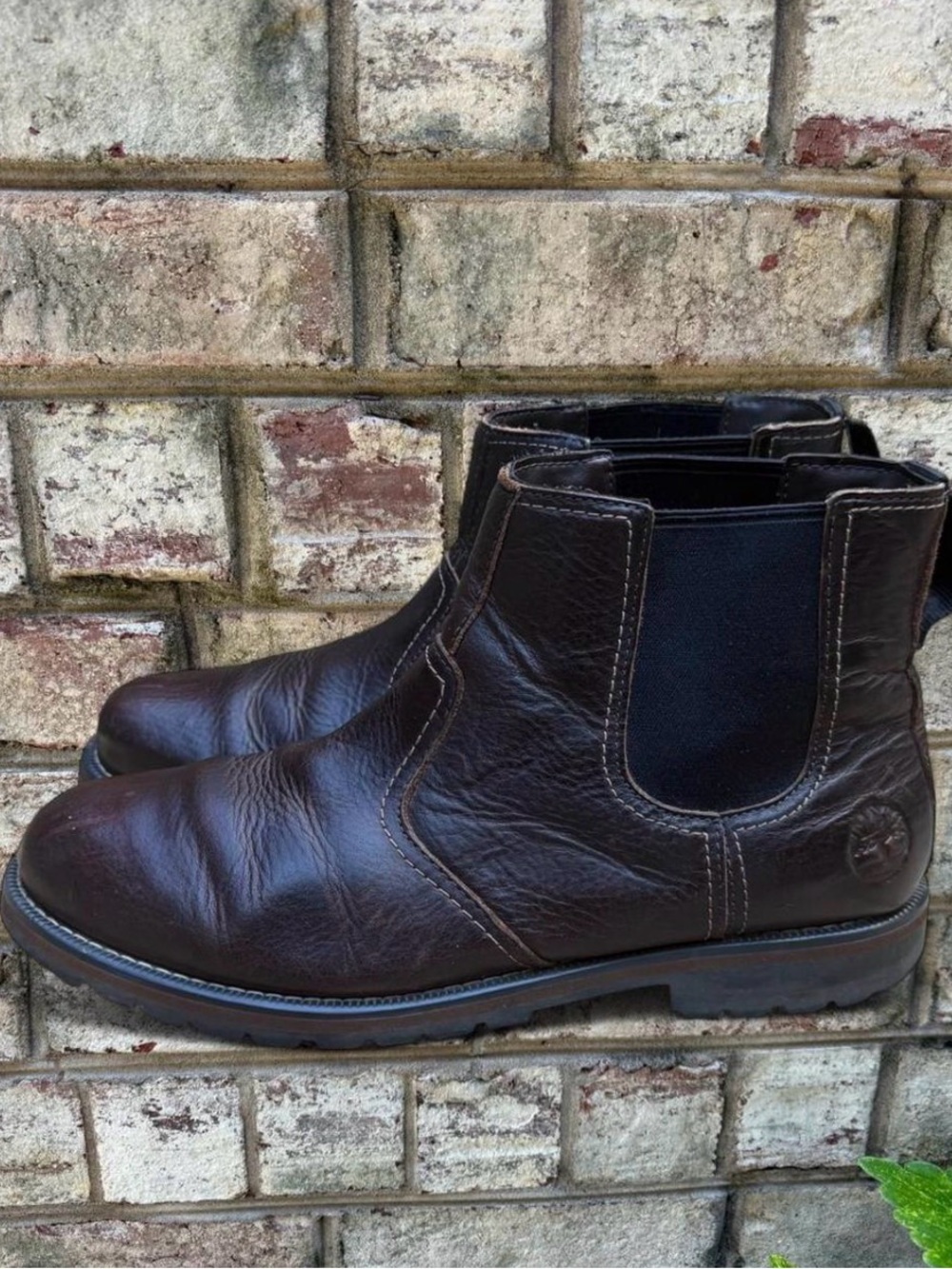 Timberland Larchmont Brown Leather Chelsea Boots Men’s 12
